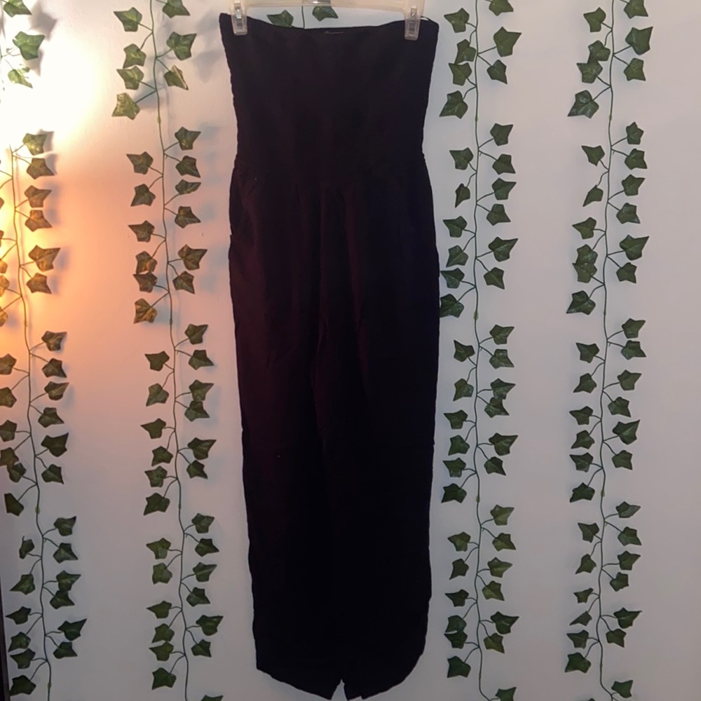 Express black strapless jumpsuit